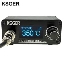 Ksger t12 mini estação de solda stm32 v3.1s oled diy liga de alumínio lidar com ferramentas elétricas titular auto-sono t12 pontas de ferro