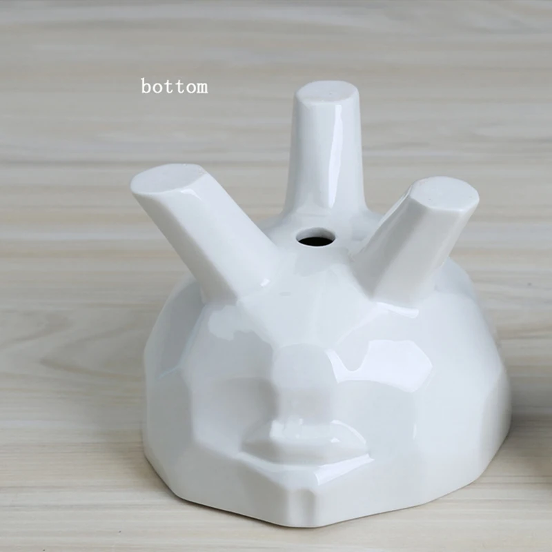 Домашний простой креативный белый цветочный горшок для суккулентных растений