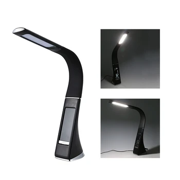 

5W LED lamp dimming touch skin texture for reading lamp with alarm clock Black