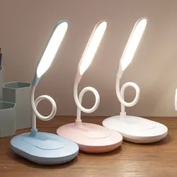Lampe de bureau LED pliable et portable, alimentée par USB, variateur tactile, dc 5v, 4000K 