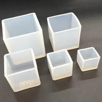 

6pcs/set Cube Silicone Candle Mold Soap Gypsum Clay Making DIY Jewelry Epoxy
