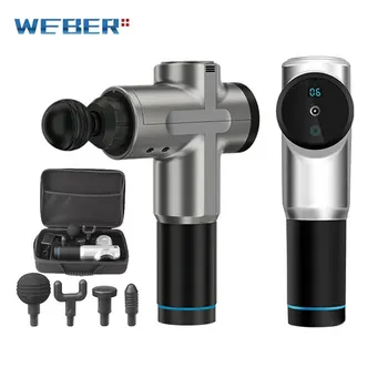 

LCD Display Massage Gun muscle Relaxation Massager Portable Electric Deep Tissue Percussion Muscle Massager Drill With 4 Heads