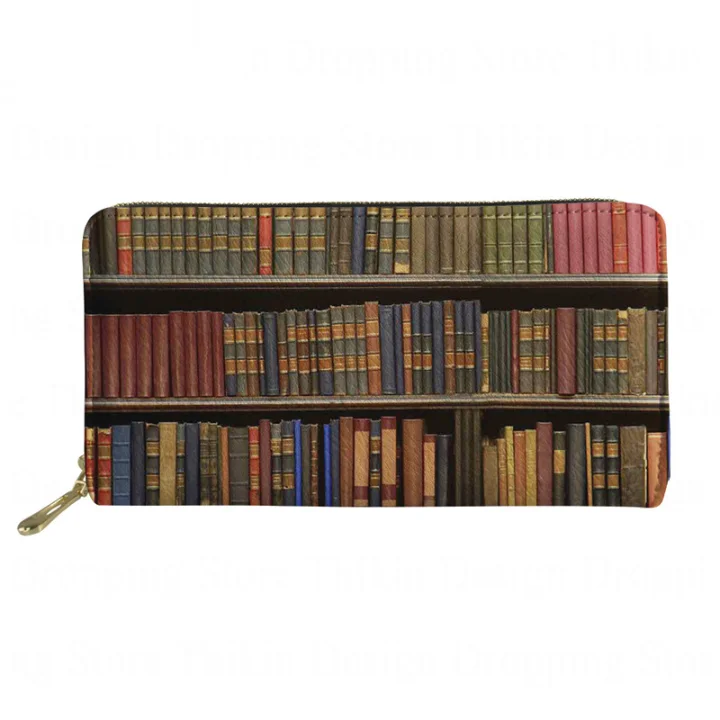 Portafogli E Portamonete Da Donna Portafoglio Lungo In Pelle Pu Con Motivo A Libro Antico Portamonete Femminile Per Portamonete Portamonete