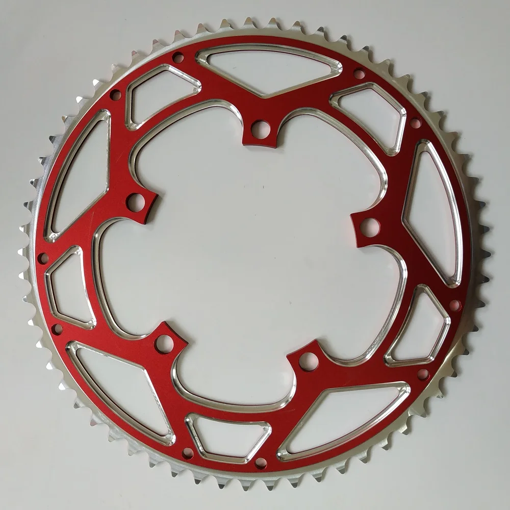 60T Red TRUYOU Chainring 130 BCD 60T складной велосипед из алюминиевого сплава с фиксированной передачей цепь колеса цепь Кольцо Цепь для дорожного велосипеда кольцо Chainwheel - Цвет: 60T Red
