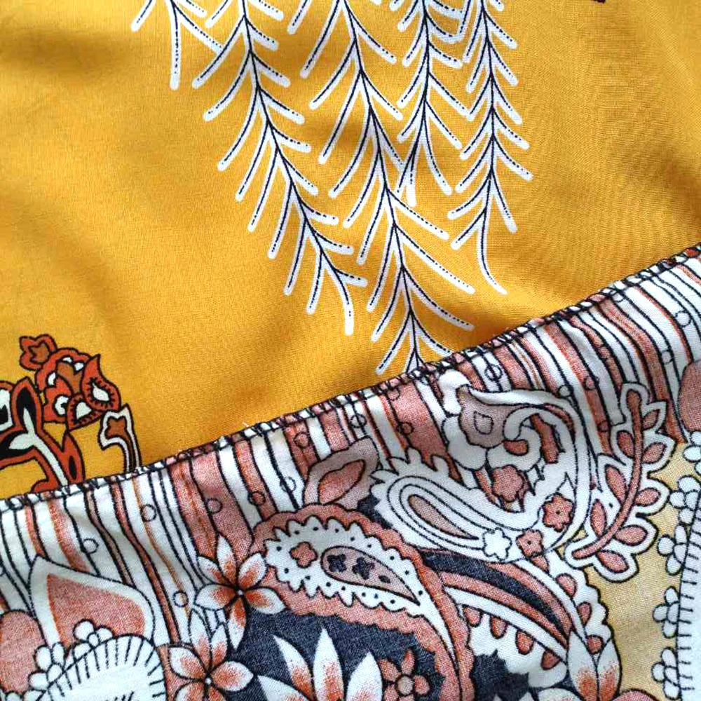 Dashikiage Новое поступление модный дизайн Африканский Дашики Желтый Чистый хлопок Цветочный элегантный повседневный Африканский Дашики женское платье