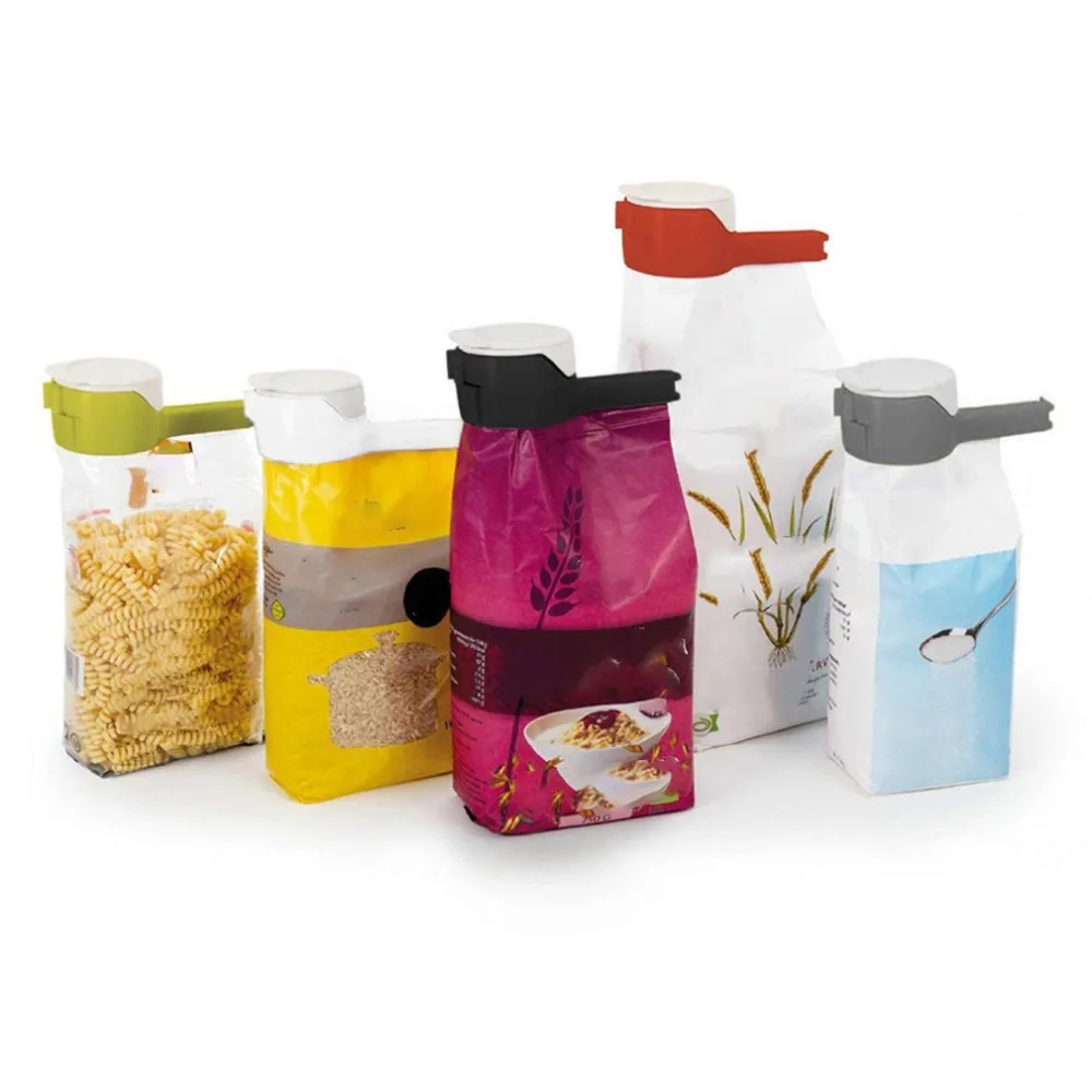 Househould хранение еды закуска уплотнение залить мешок зажимы герметик зажим пищевая сумка кухонный инструмент зажим домашняя еда закрывающийся зажим
