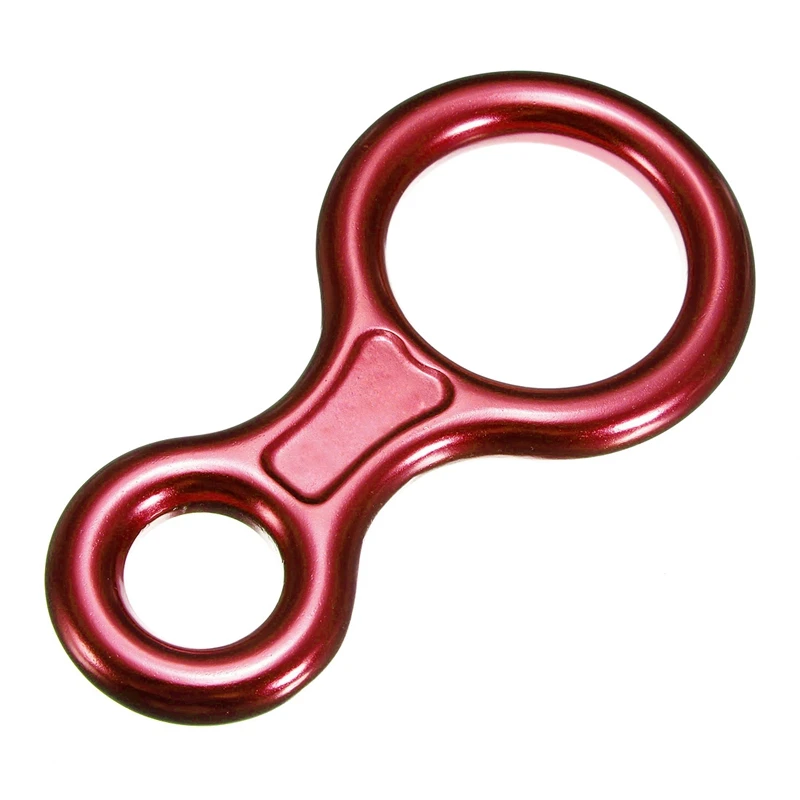 

Rappel Rock Climbing Gear Belay Descender Figure of 8 Aluminum 35kn/7500Lb Red