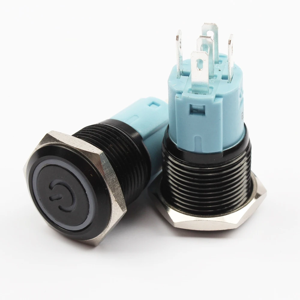 momentaneo mantido interruptor anel lampada alimentacao 16hx s bk 03