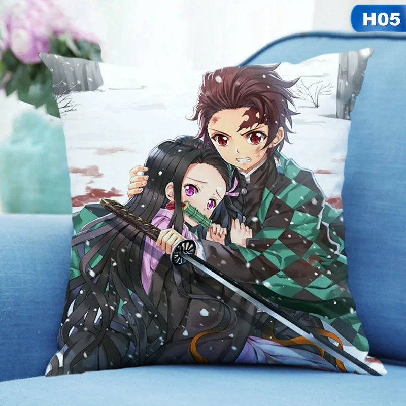 Аниме демон убийца Kimetsu No Yaiba Kamado Tanjirou Косплей Подушка для гостиной Подушка современная домашняя декоративная 35*35 см