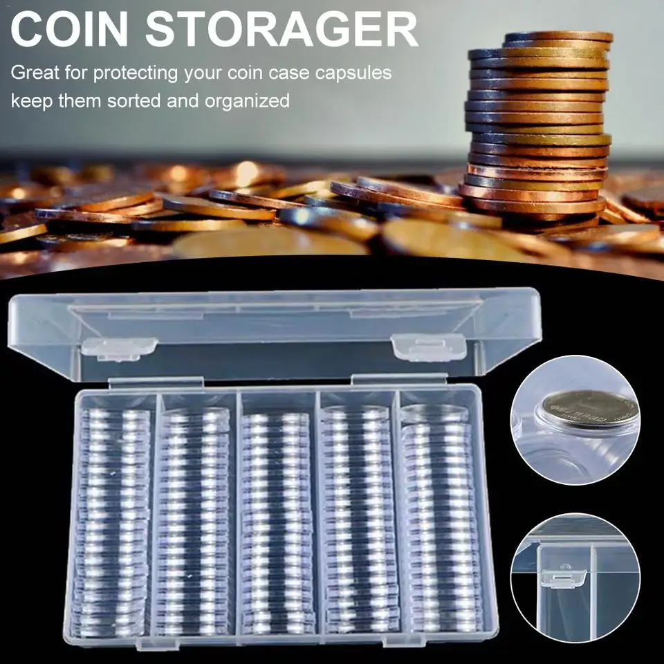 100 Capsule Trasparenti Per Monete, Contenitori Rotondi Da 30 Mm, In Plastica, Per Collezione E Protezione - 3