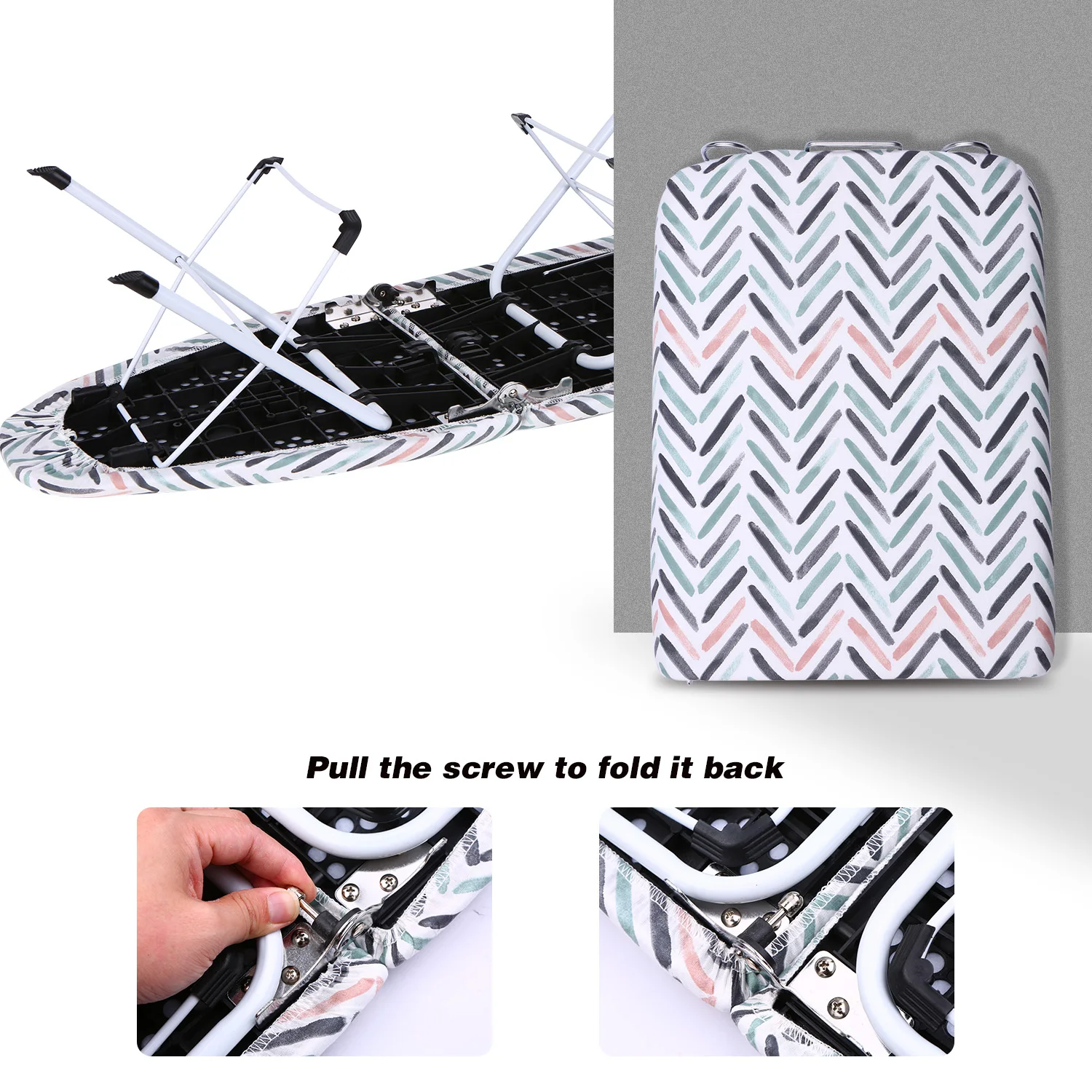 Foldable Ironing Board Tabletop Ironing Board with Iron Rest Small Folding Ironing Board with Cotton Cover for Household Hotel