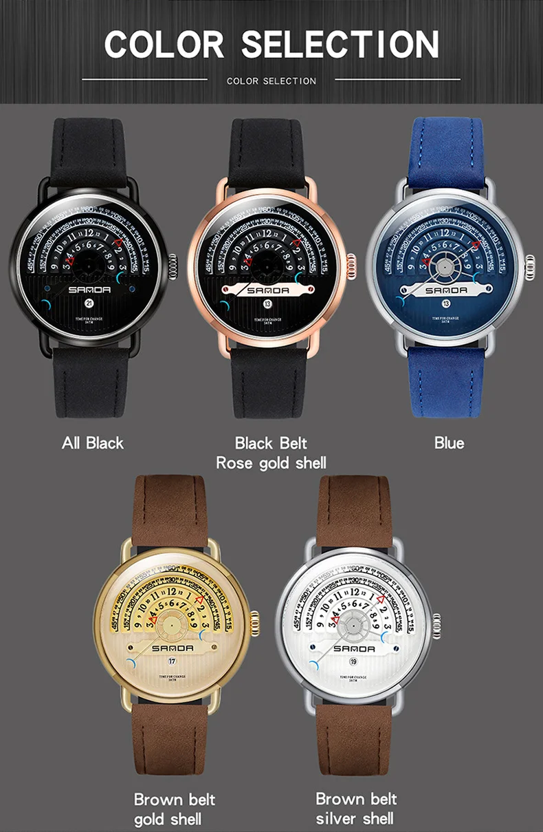 SANDA Топ люксовый бренд модные часы мужские кожаные montres homme Роскошные curren часы мужские