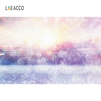 

Laeacco Sunshine Light Bokeh Glitter Dreamy Party Deco Photography Backgrounds Customize Photographic Backdrops for Photo Studio