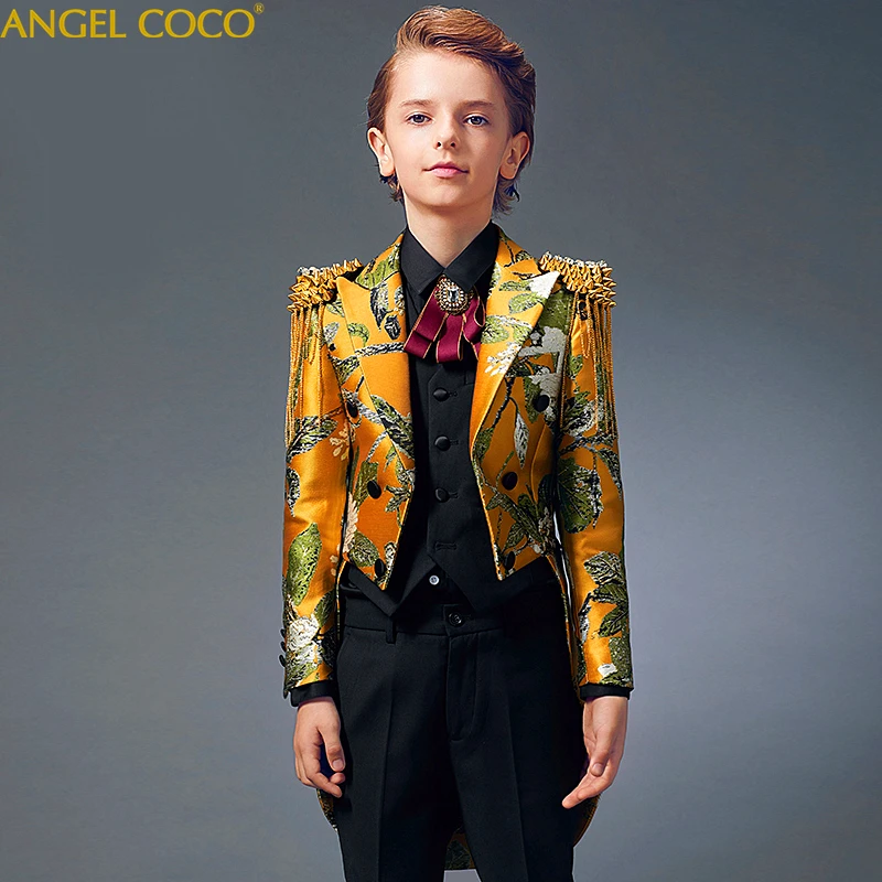 

Royal prince tuxedo Boy Suits Kids Blazer Boys Wedding Clothes Costume Enfant Garcon Mariage Vestiti Bambina Cerimonia Menino