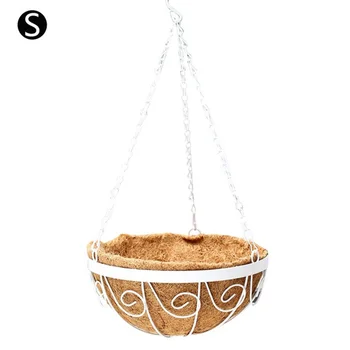

Living Room With Chain Basin Garden Decoration Home Planter Round Spherical Balcony Nursery Flower Pot Wall Retro Hanging Basket