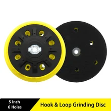 

Hook & Loop 5" 6-Hole Backing Pad Dust Free Sanding Plate for Festool DA Polisher Self Adhesive Back Plate