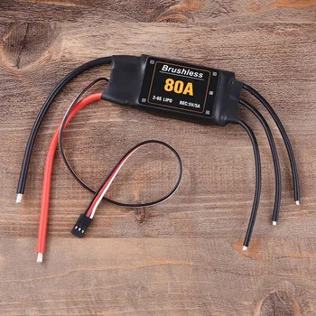 

HOT-80A ESC BEC 2-6S Lipo Speed Controller with UBEC for RC Airplanes Helicopter