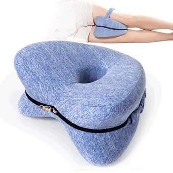 

Pregnancy Body Memory Foam Pillow Orthopedic Knee Leg Wedge Health Pillow Cushion for Side Sleeper Sciatica Relief