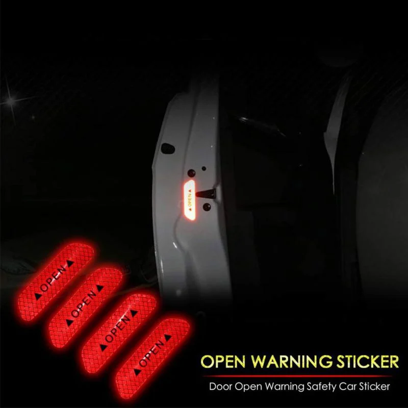 Наклейки на двери автомобиля, открытая светоотражающая лента Предупреждение ющий знак для Suzuki Swift SX4 SCORSS Grand Vitara Kizashi Ignis Baleno Liana Alto