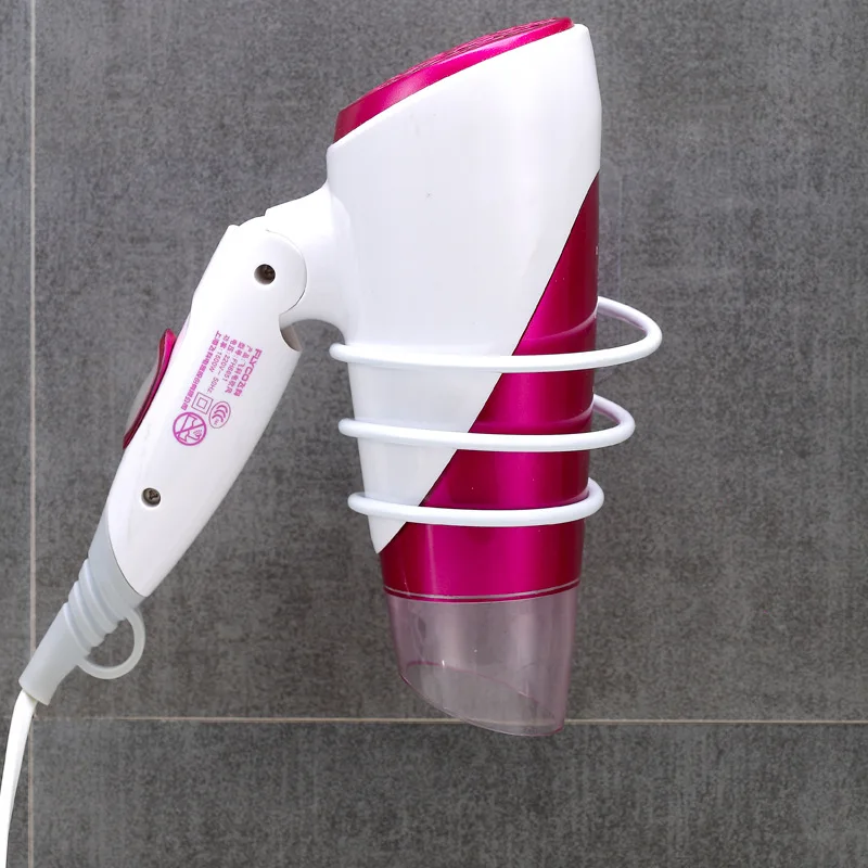 

Creative Iron Art Hair Dryer Rack Hole Punched Toilet Hair Dryer Storage Shelf Bathroom Blow Dryer Storage Shelf