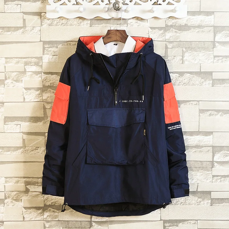 Mens Jackets And Coats Autumn Patchwork Large Pocket Hooded Jacket Men Bomber Jacket Teen Top Jackets For Men Streetwear Nice Mens Jackets And Coats Autumn Patchwork Large Pocket Hooded Jacket Men Bomber Jacket Teen Top Jackets For Men Streetwear Nice
