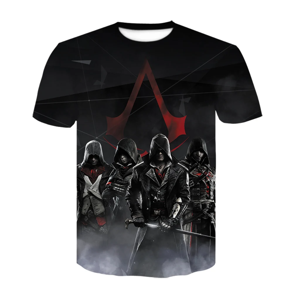 Новинка года, футболка Assassin Creed Мужская Повседневная модная футболка с короткими рукавами футболка в стиле хип-хоп для мальчиков и девочек футболки в готическом стиле - Цвет: D-932