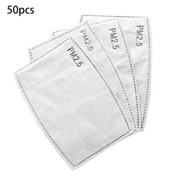 

50 Disposable Mask Pad 5-Layer Filtration Filter Pads Air Purifying Skin-Friendly Breathable PM2.5 Filter