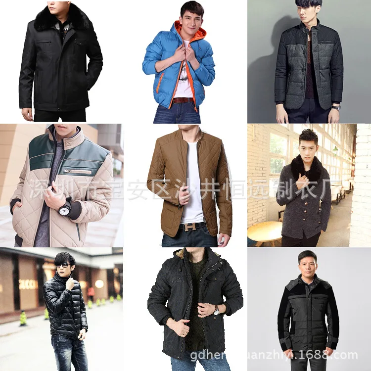 Stock Men's Cotton-padded Jacket Stand Collar Slim Fit Korean-style Fashion MEN'S Coat Cotton-padded Clothes Warm Male Padded