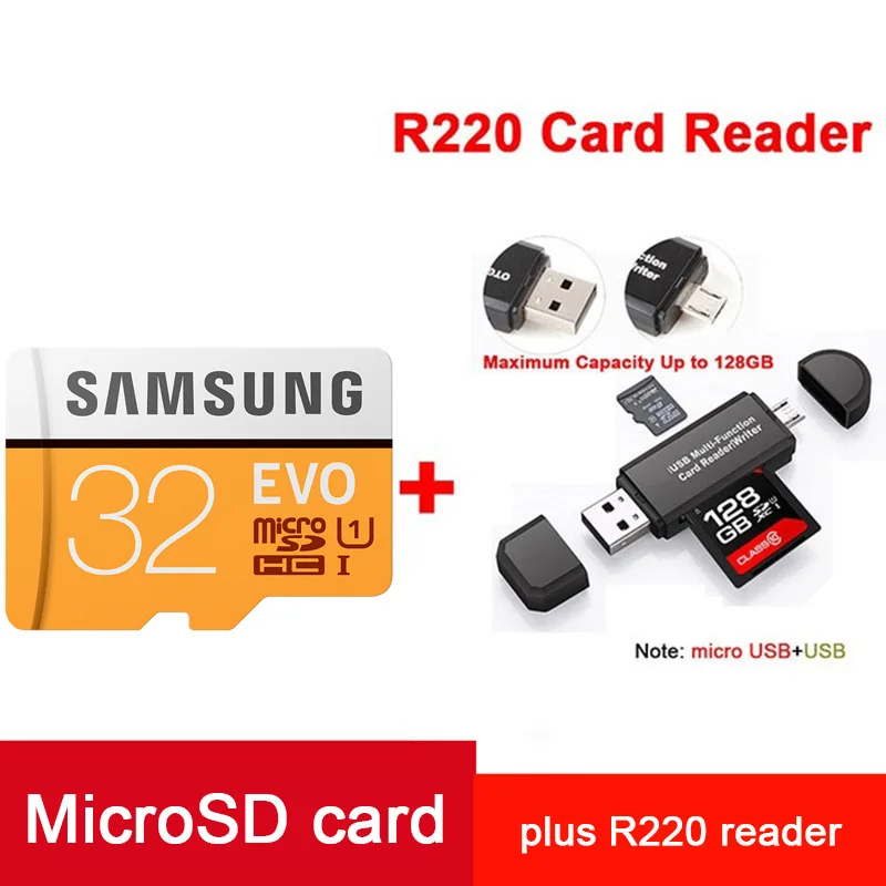 Samsung Micro SD карта 32 ГБ Class 10 карт памяти MicroSD 256 ГБ 128 ГБ 64 ГБ TF карты sdhcxc картао де memoria дропшиппинг - Емкость: MP32G-R220