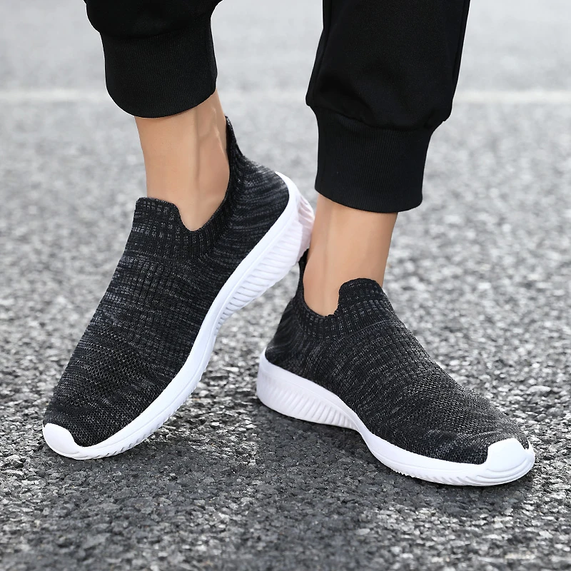 Men Vulcanized Shoes High Quality Men Sneakers Slip On Flats Shoes Man Loafers Plus Size 46 Walking Flat 5