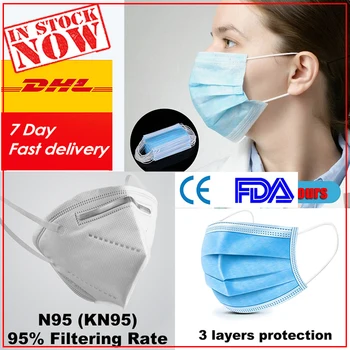 

DHL Medical-Disposable Elastic Protect Waterproof Kitchen Carrier Security protection against viruses mask n95mask kn95mask pm25