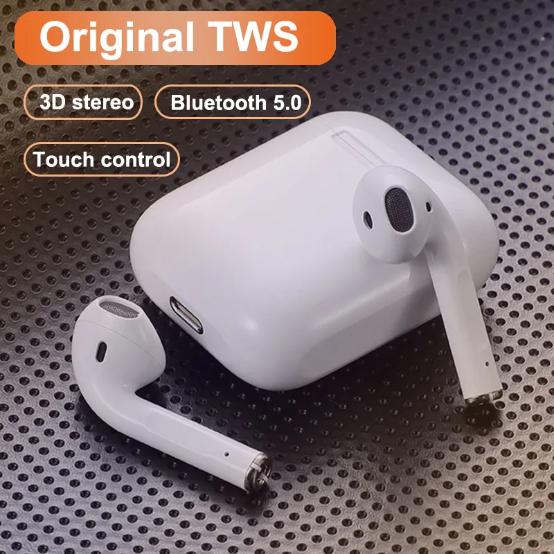 Original i12 estéreo sem fio bluetooth fone de ouvido fones com caixa carregamento para iphone android pk i7s i9 i11 i90000