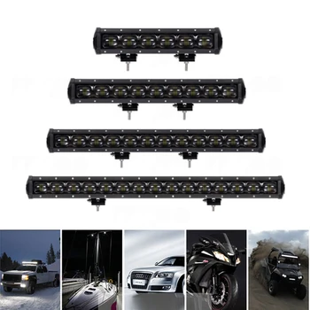 

6D Lens 7" 14" 20" 27" 33" 40" 46" 53 Inch Single Row Led Bar Light For Offroad 4x4 4WD ATV SUV Flood Beam Driving Work Lights