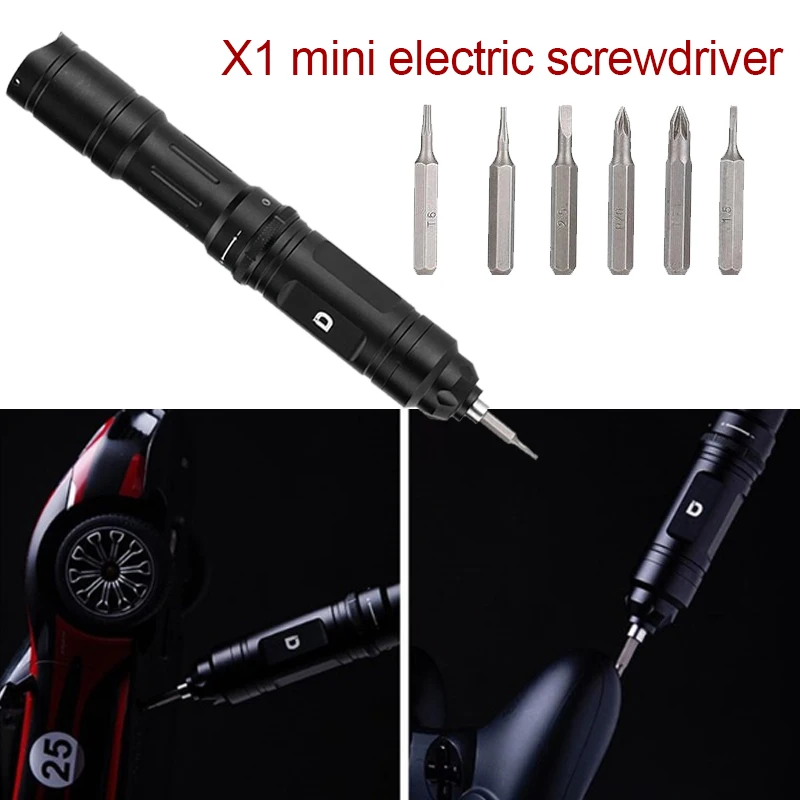 

Mini Electric Screwdriver Repair Tool X1 Rechargeable High Torque Low Noise Aviation Aluminium Home Appliances