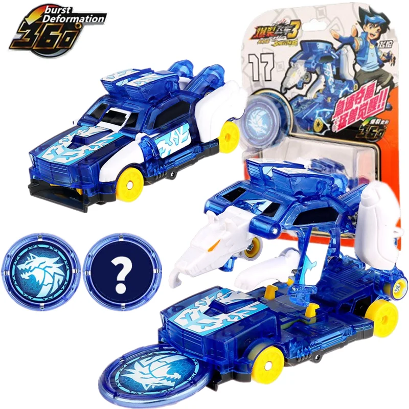 

screechers wild burst speed deformation car action figures multiple chip capture wafer 360° flips transformation car kids toys