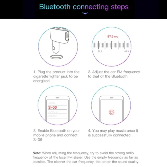 Автомобильный беспроводной Bluetooth V4.2 fm-передатчик MP3-плеер 3.4A Dual USB Автомобильное зарядное устройство VH99