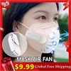 USB Rechargeable Portable Fan For Face Mask Clip-On Air Filter Smart Mask Air Purifying Electric Valve Filter Facial Fans 1