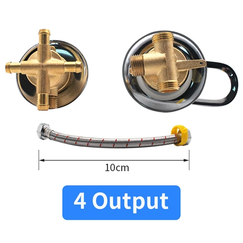 2/3/4/5 способов выходной кран смеситель для душа из латуни для интубации разъем отдельные Керамика сердечник кранов душевых, сауна спа-идеальна для ванной комнаты - Цвет: 4outlet