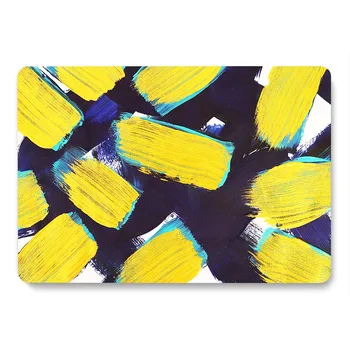 

Abstract Yellow Blue Pattern Laptop Case For MacBook Retina Air 11 12 13.3 New Pro 15.4 16 inch Cover shell