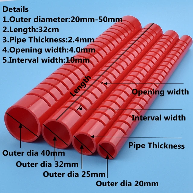1-2pcs 20~50mm Fish Tank Rain Pipe Drip Water Tube Downcomer Cess-Pipe  Aquarium PVC Pipe Filter Accessories Drain Deluge Pipe