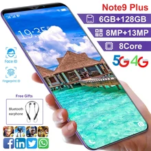 

Global Version Note9 Plus 5.8-inch 5G Smart Camera Phone 6GB+128GB 4800mAh Face Fingerprint Unlock Dual SIM Dual Standby