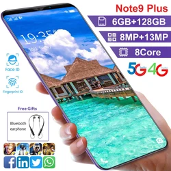 Global Version Note9 Plus 5.8-inch 5G Smart Camera Phone 6GB+128GB 4800mAh Face Fingerprint Unlock Dual SIM Dual Standby
