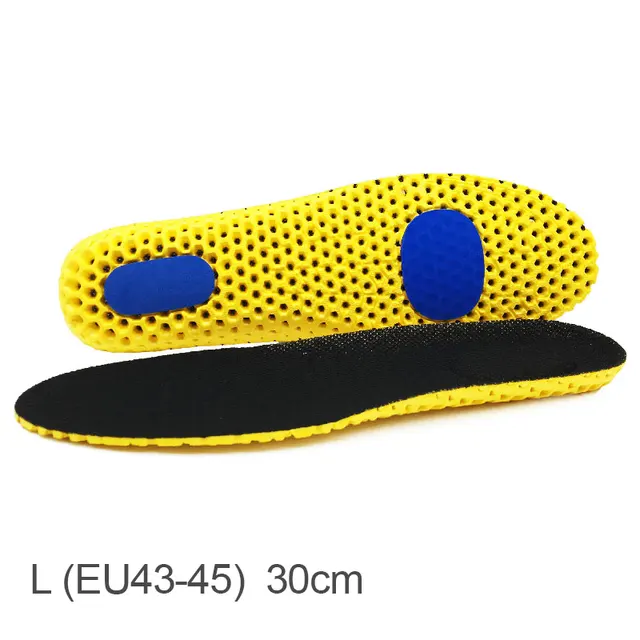 Orthotic Insole Arch Support PVC Flat Foot Health Shoe Sole Pad insoles for Shoes insert padded Orthopedic insoles for feet Black L (EU43-45 )