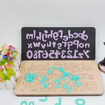 

26 Alphabets 0-8 Number Set Wood Mould Die Cut Stencil For Crafts Leather Paper DIY Scrapbooking Embossing Template 2019 New