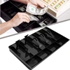 Large Cabinet Cash Drawer Register Insert Money Tray 5 Bills 4 Coins Compartments Storage Box Replacement Cashier 5