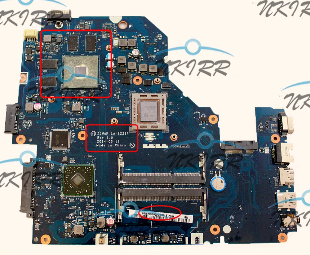 Z5WAK LA B221P Rev: 1 0 NBMLE11003 NB.MLE11.003 FX 7500 R7 M265 2G DDR3 материнская плата для ноутбука Acer Aspire E5 551G