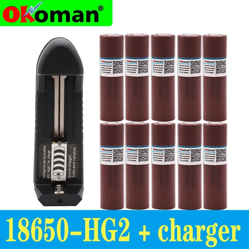 100% Новый оригинальный HG2 3 7 в 3000 мАч 18650 литиевая аккумуляторная батарея для
