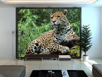 

[Self-Adhesive] 3D Leopard 301Wall Paper mural Wall Print Decal Wall Murals