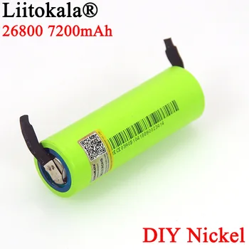 

Liitokala 3.7V 26800 7200mAh Rechargeable battery power 5C 35A discharge DIY Nickel sheet batteries