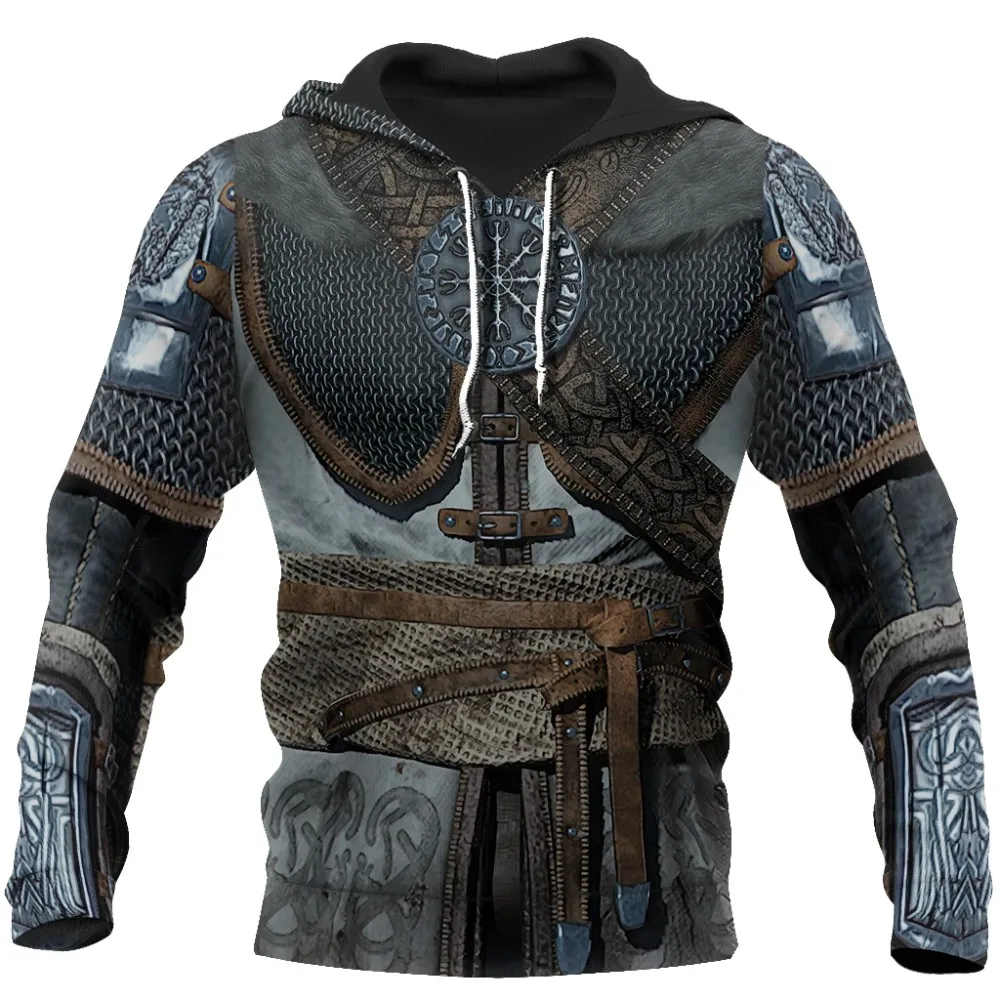 Liumaohua 2020 Viking Armor Tattoo 3D принт для мужчин Harajuku модная толстовка с капюшоном унисекс